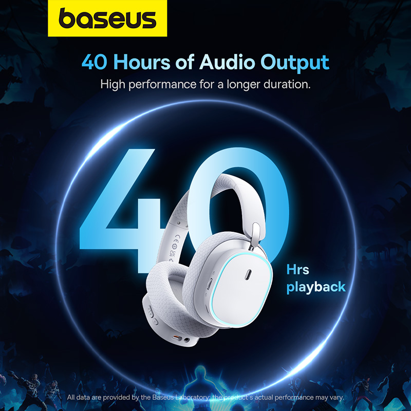Tai Nghe Gaming Baseus GH02 Chụp Tai | Công Nghệ Trục Kép, Pin 40 Giờ, Âm Thanh Vòm