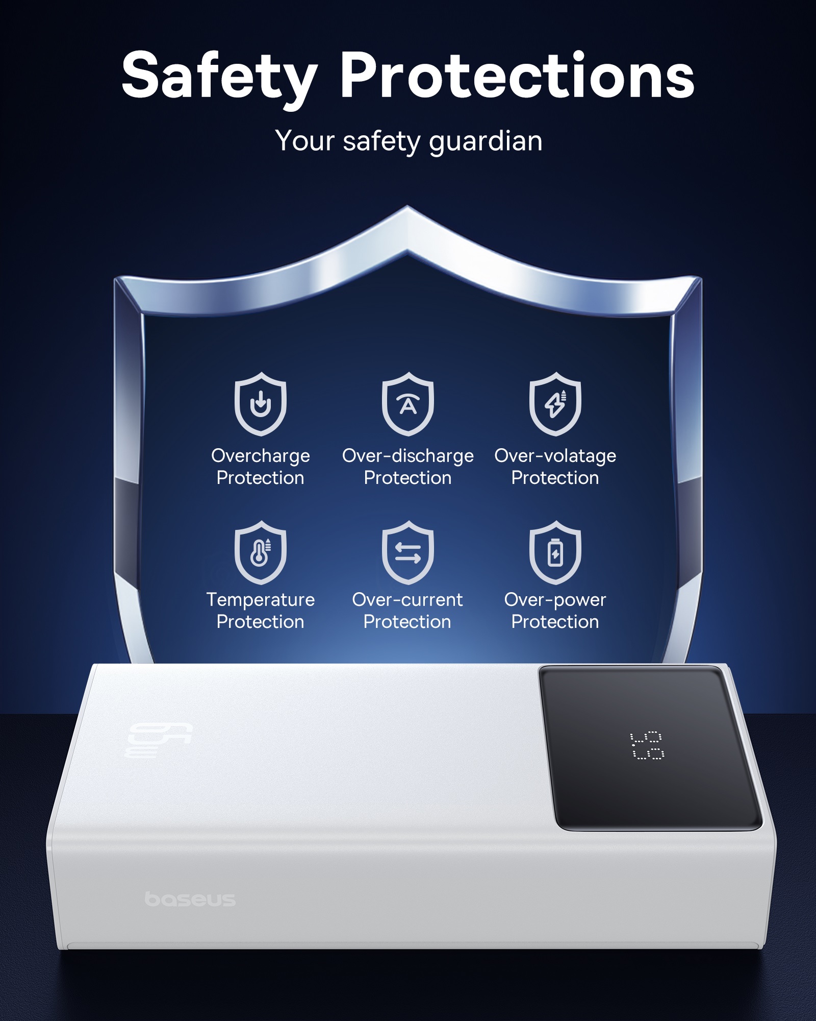 Pin Dự Phòng Baseus Star-Lord 30000mAh | Sạc Laptop 65W, 3 Cổng, Kèm Cáp Sạc