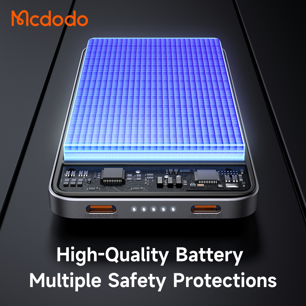 Pin Sạc Dự Phòng Mcdodo Metal Ultra-Thin Siêu Mỏng 10000mAh | Sạc Nhanh 20W, 2 Cổng Type-C