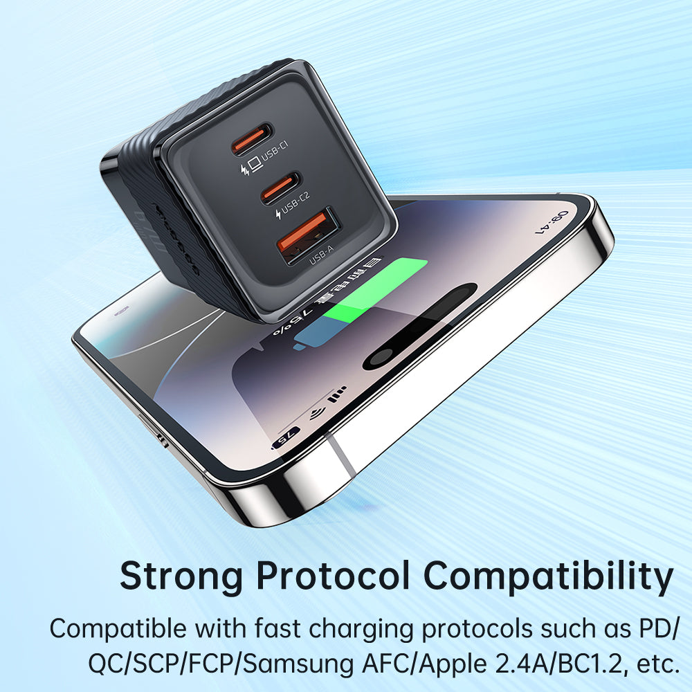 Cốc Sạc Nhanh Mcdodo Dichromatic  67W GaN 5 | 3 Cổng (2 Type-C, 1 USB), Sạc Laptop & Điện Thoại