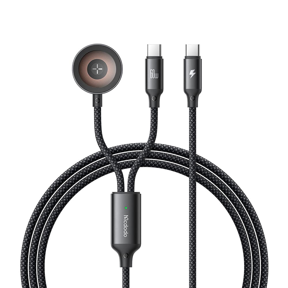 Cáp Sạc Nhanh Mcdodo 60W 2 trong 1 | Sạc Cùng Lúc Điện Thoại & Đồng Hồ Thông Minh