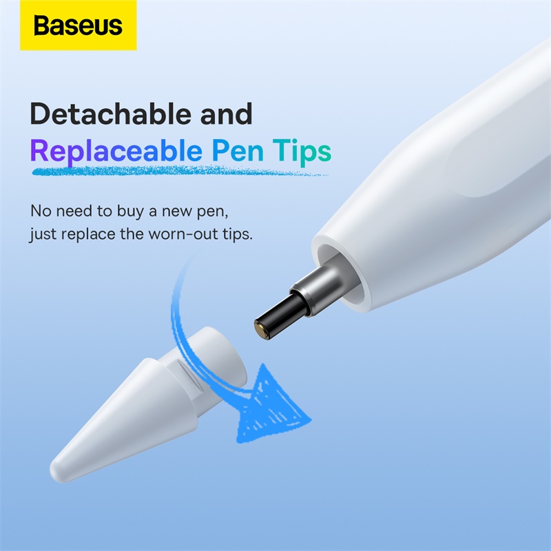 Bút Cảm Ứng Baseus Smooth Writing | Sạc Hít Nam Châm, Tỳ Tay, Hiển Thị Pin, 3 Phiên Bản