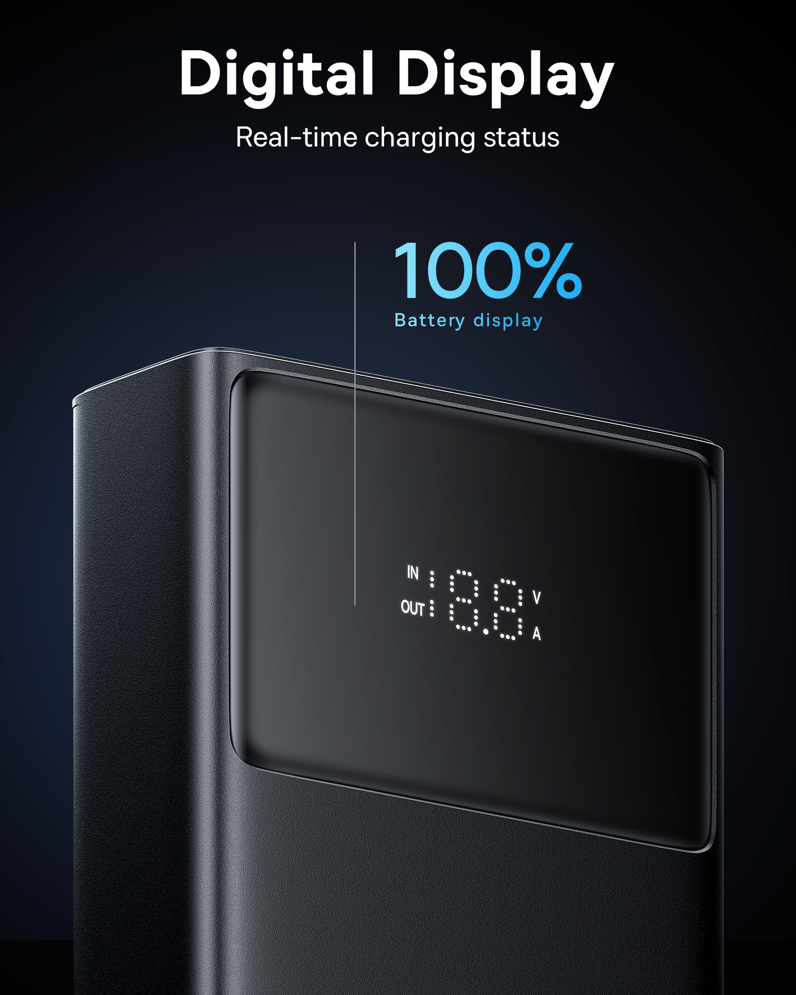 Pin Sạc Dự Phòng Baseus Star-Lord 65W, 20000mAh, Màn Hình LED, Sạc Nhanh Laptop & Điện Thoại