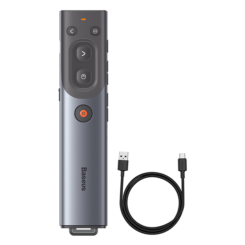 Bút Trình Chiếu Baseus Orange Dot AI | Ghi Âm & Chuyển Giọng Nói Sang Văn Bản Thông Minh (Laser Đỏ)