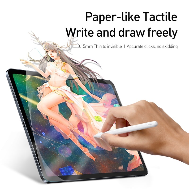 Miếng Dán Baseus Paper-like 0.15mm | Bề Mặt Nhám Chống Chói & Vân Tay Tốt
