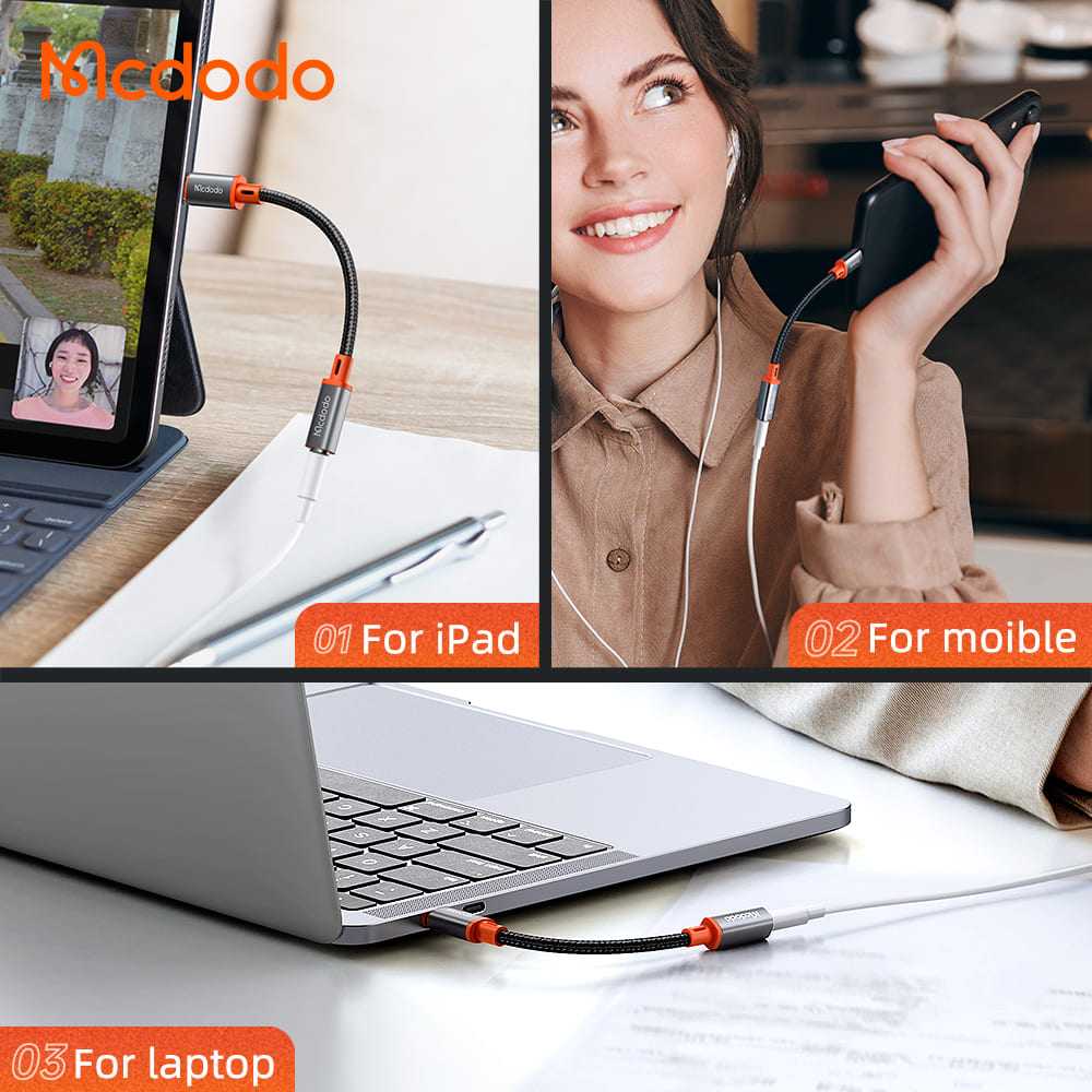 Đầu Chuyển Audio Mcdodo Type-C to 3.5mm | Tích Hợp Chip DAC, Âm Thanh Lossless, Full Chức Năng