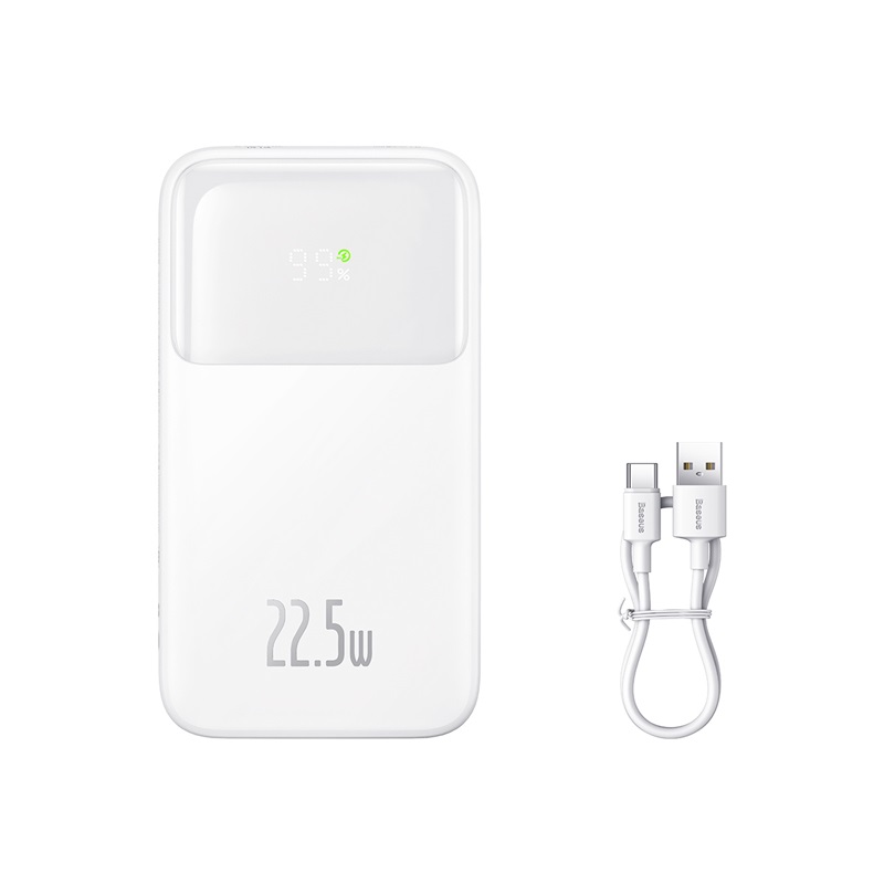 Sạc Dự Phòng Baseus Comet 10000mAh | Kèm Sẵn 2 Dây Sạc Nhanh Type-C & Ln 22.5W