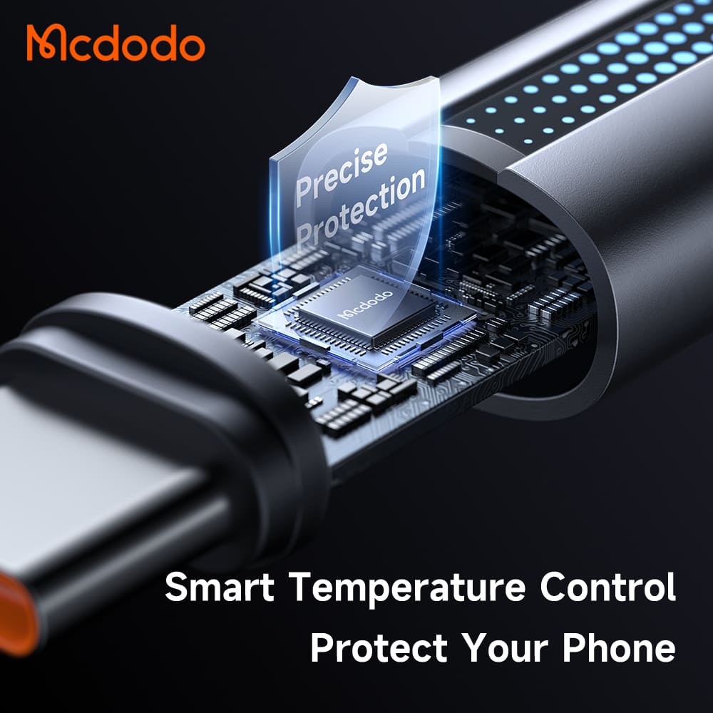 Cáp Sạc Mcdodo 6A USB to Type-C | Đèn LED Báo Sạc, Sạc Nhanh An Toàn Cho Điện Thoại