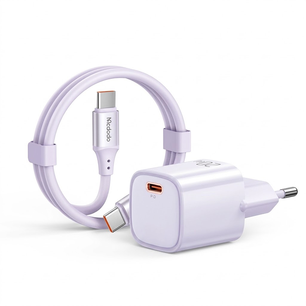 Bộ Sạc Nhanh Mcdodo Nano 20W PD | Kèm Cáp Sạc Nhanh, Củ Sạc Siêu Nhỏ