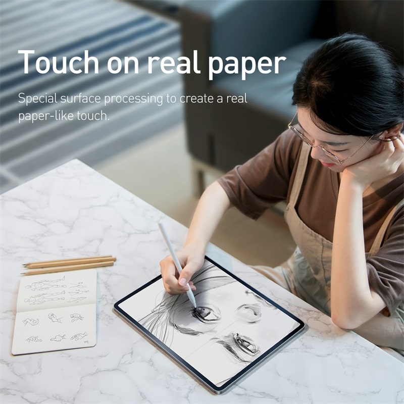 Miếng Dán Baseus Paper-like 0.15mm | Bề Mặt Nhám Chống Chói & Vân Tay Tốt