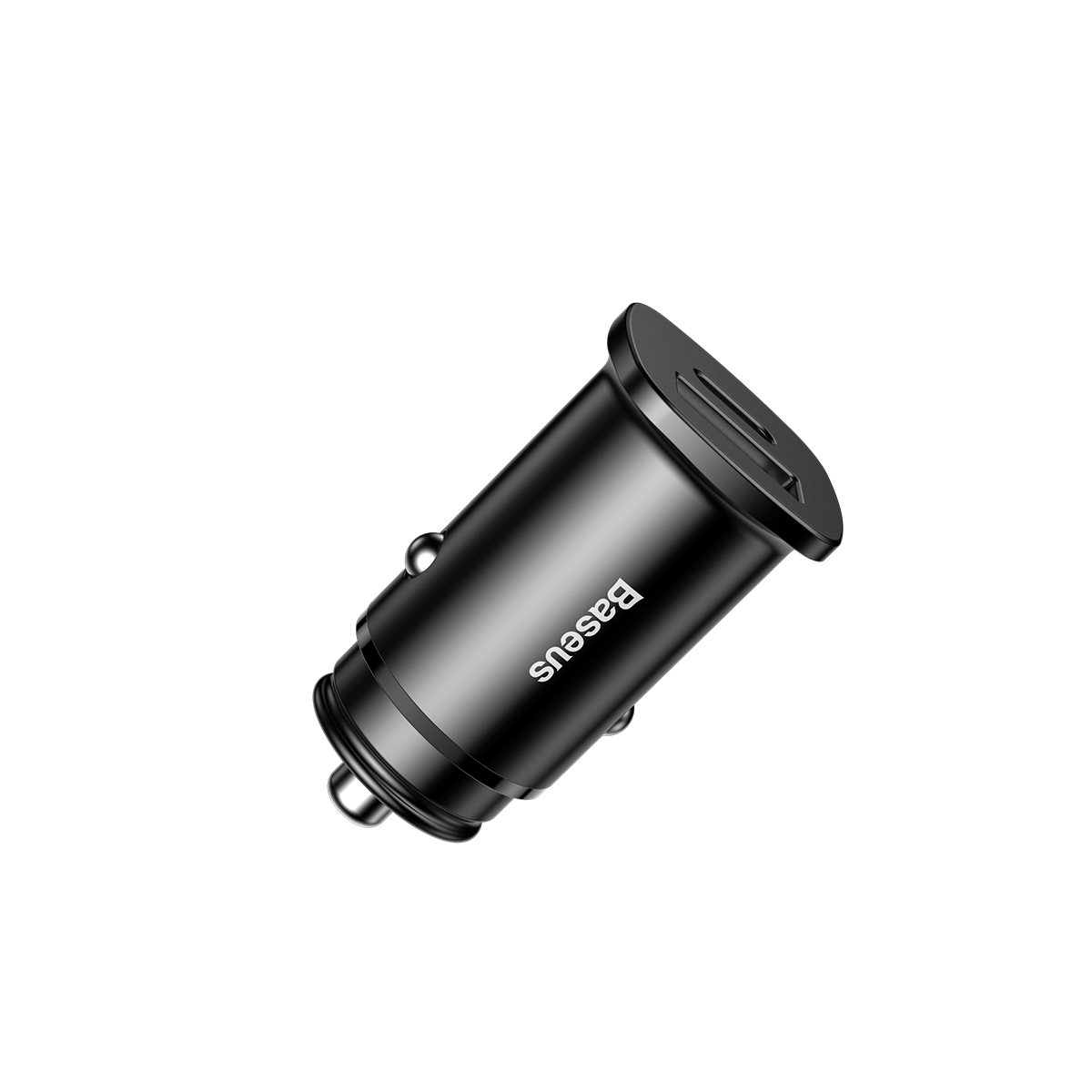 Tẩu Sạc Nhanh Baseus Square Metal 30W | 1 Cổng Type-C PD & 1 Cổng USB QC, Hỗ Trợ Sạc Nhanh PPS