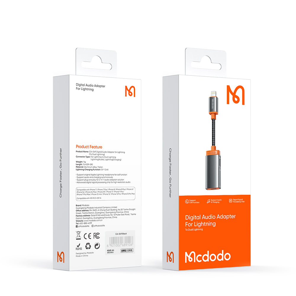 Jack Chuyển Mcdodo Oryx Ln to Dual Ln | Vừa Sạc Vừa Nghe Nhạc, Hỗ Trợ Đàm Thoại