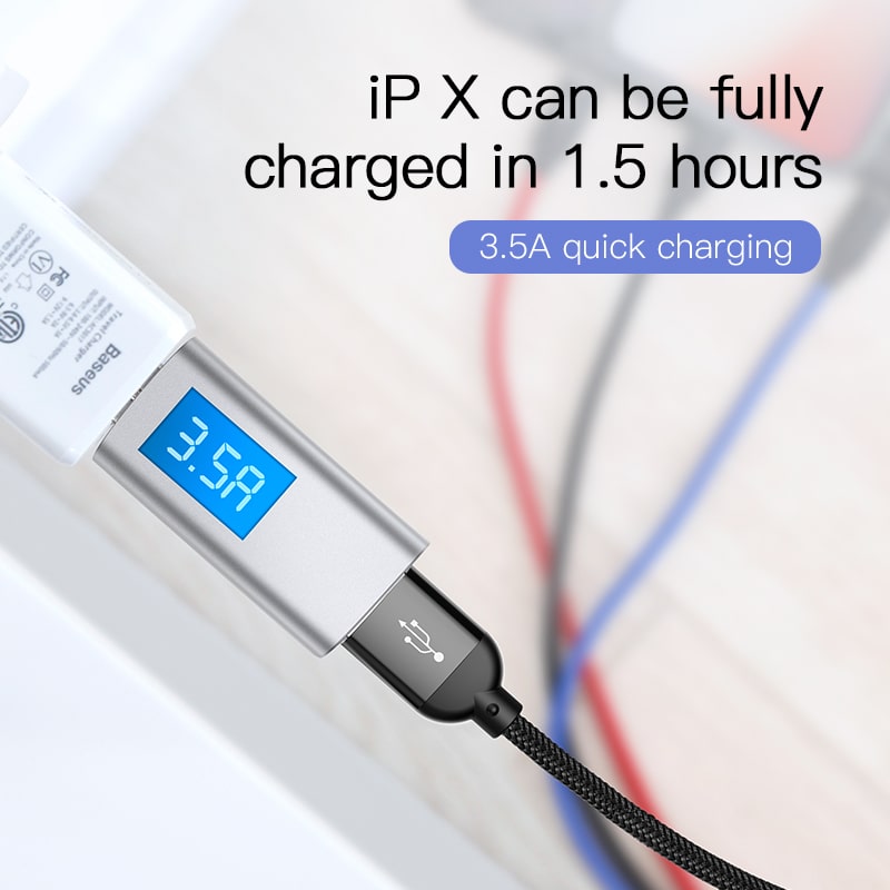 Cáp Sạc Đa Năng Baseus 3 Màu 3.5A | 3 trong 1 USB to  M+L+C, Chống Rối, Dây Dù Bền