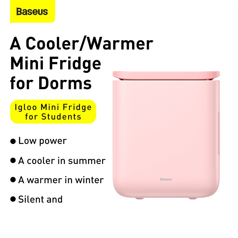 Tủ Lạnh Mini Baseus Igloo 6L | 2 Chế Độ Nóng & Lạnh, Giữ Lạnh Mỹ Phẩm, Giữ Ấm Đồ Ăn