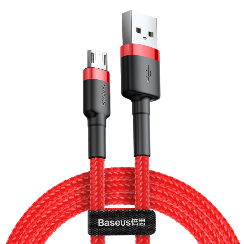 Cáp Sạc Nhanh Baseus Cafule 2.4A USB to Micro | Dây Dù Siêu Bền, Chống Đứt Gãy