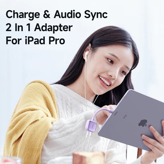 Đầu Chuyển Mcdodo Ln sang Ln & Audio 3.5mm | Vừa Sạc Vừa Nghe Nhạc Cho iP/Pad