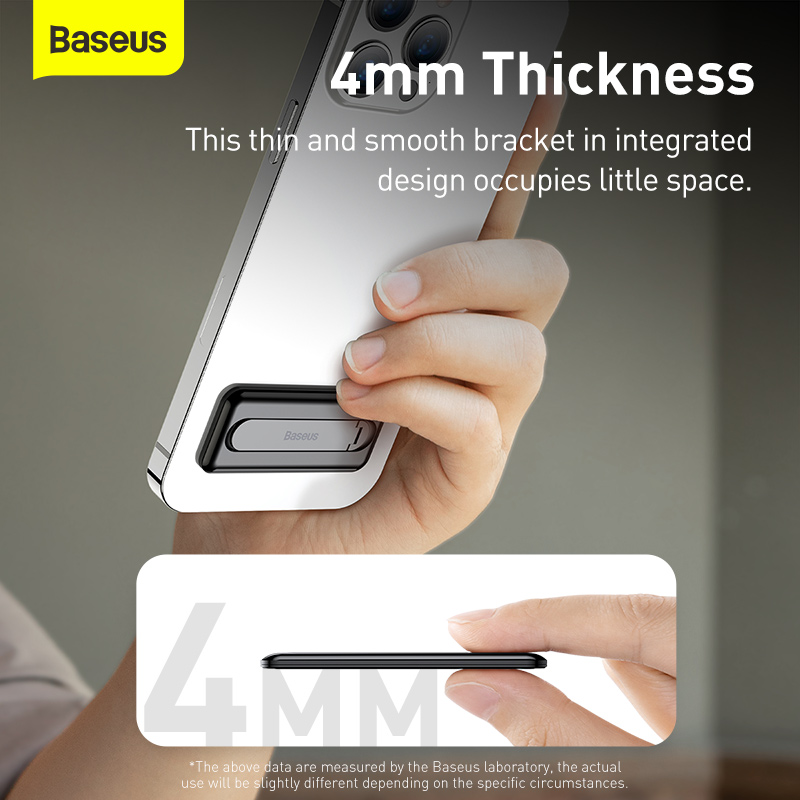 Giá Đỡ Điện Thoại Dán Lưng Baseus Foldable Bracket | Siêu Mỏng 4mm, Hỗ Trợ Sạc Không Dây, Xoay 360
