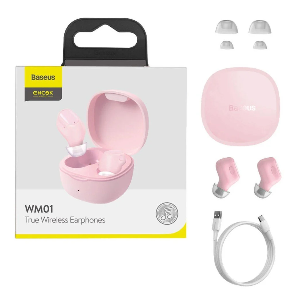 Tai Nghe Bluetooth Baseus WM01 | Thiết Kế Mini Nhỏ Gọn, Cảm Ứng, Nhiều Màu, Chính Hãng