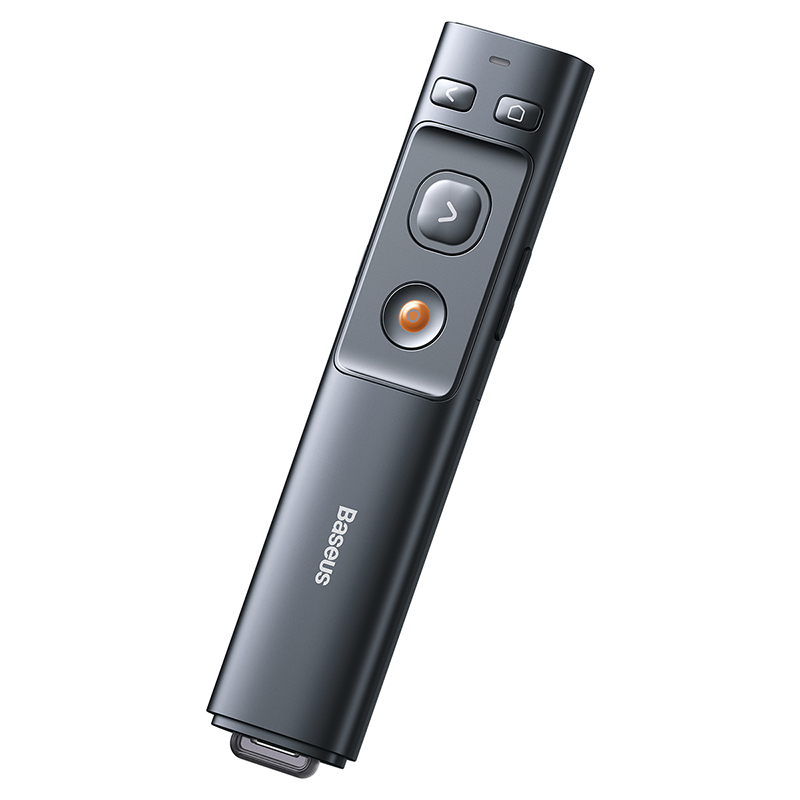 Bút Laser trình chiếu Baseus Orange Dot Wireless Presenter cho Laptop/ Macbook (100m. 2.4Ghz USB/Type C Receiver, Wireless Remote Control, Red Laser Pointer/ Presenter)