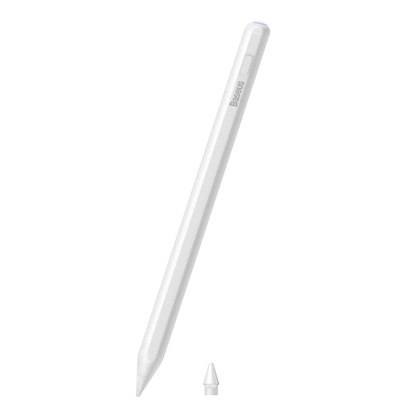 Bút Cảm Ứng Sạc  2 Chế Độ Baseus Smooth Writing 2 Series Dual Charging Stylus, White (Active Version Wireless/Cabled Charging, with Simple Series Data Cable White and active pen tip)