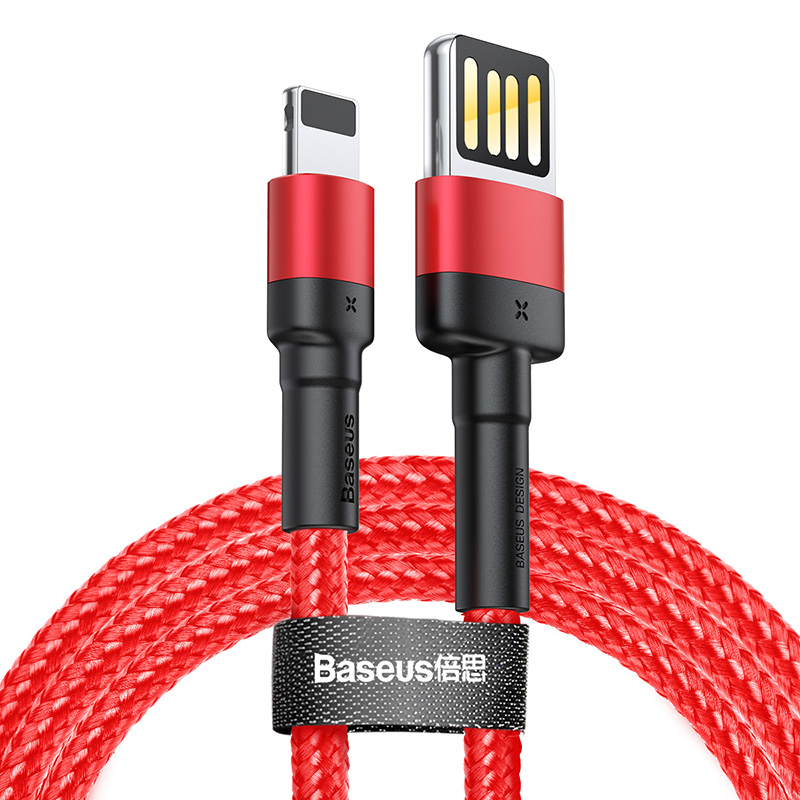 Cáp Sạc Baseus Cafule Special 2.4A USB to Ln | Cổng USB Cắm 2 Chiều, Dây Dù Siêu Bền