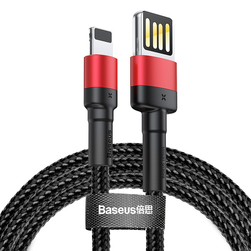 Cáp Sạc Baseus Cafule Special 2.4A USB to Ln | Cổng USB Cắm 2 Chiều, Dây Dù Siêu Bền