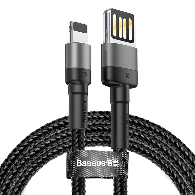 Cáp Sạc Baseus Cafule Special 2.4A USB to Ln | Cổng USB Cắm 2 Chiều, Dây Dù Siêu Bền