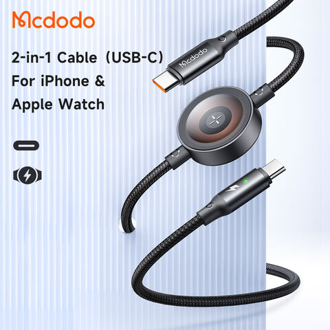 Cáp Sạc Nhanh Mcdodo 2 trong 1 | Sạc Cùng Lúc Điện Thoại & AppleWatch