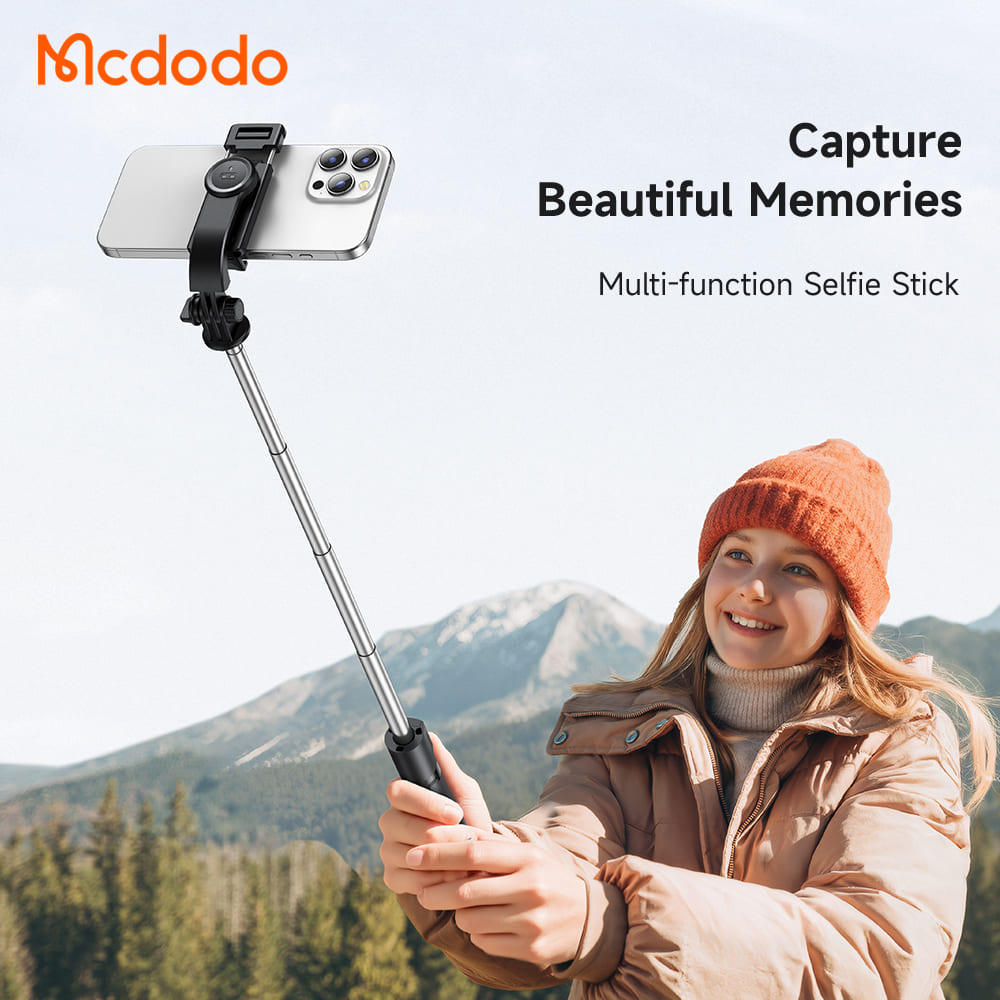 Gậy Selfie Kiêm Tripod Mcdodo | Gấp Gọn Bỏ Túi, Kèm Remote Điều Khiển Từ Xa
