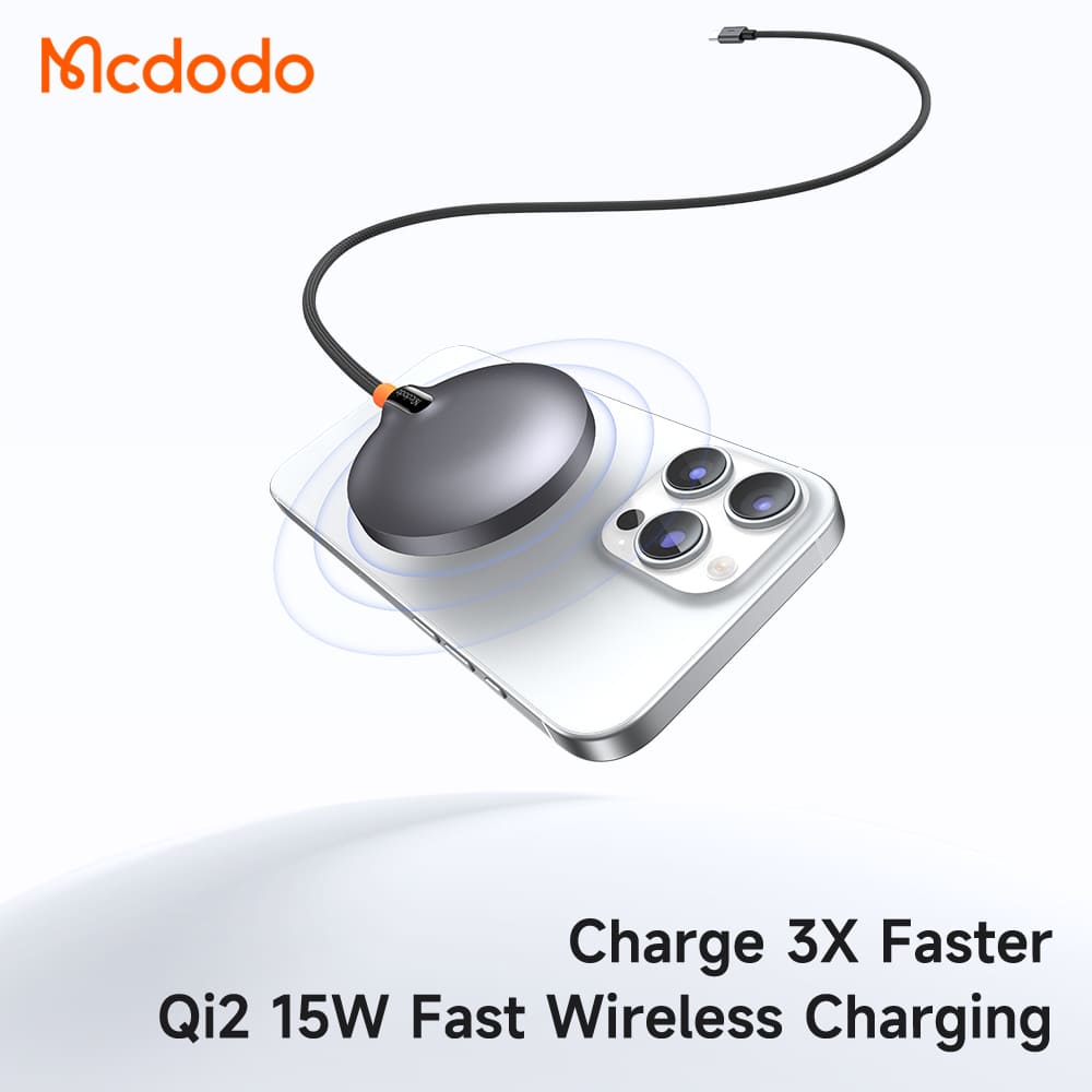 Sạc Không Dây Từ Tính Mcdodo MagQ 15W | Siêu Mỏng Nhẹ, Tương Thích Qi2