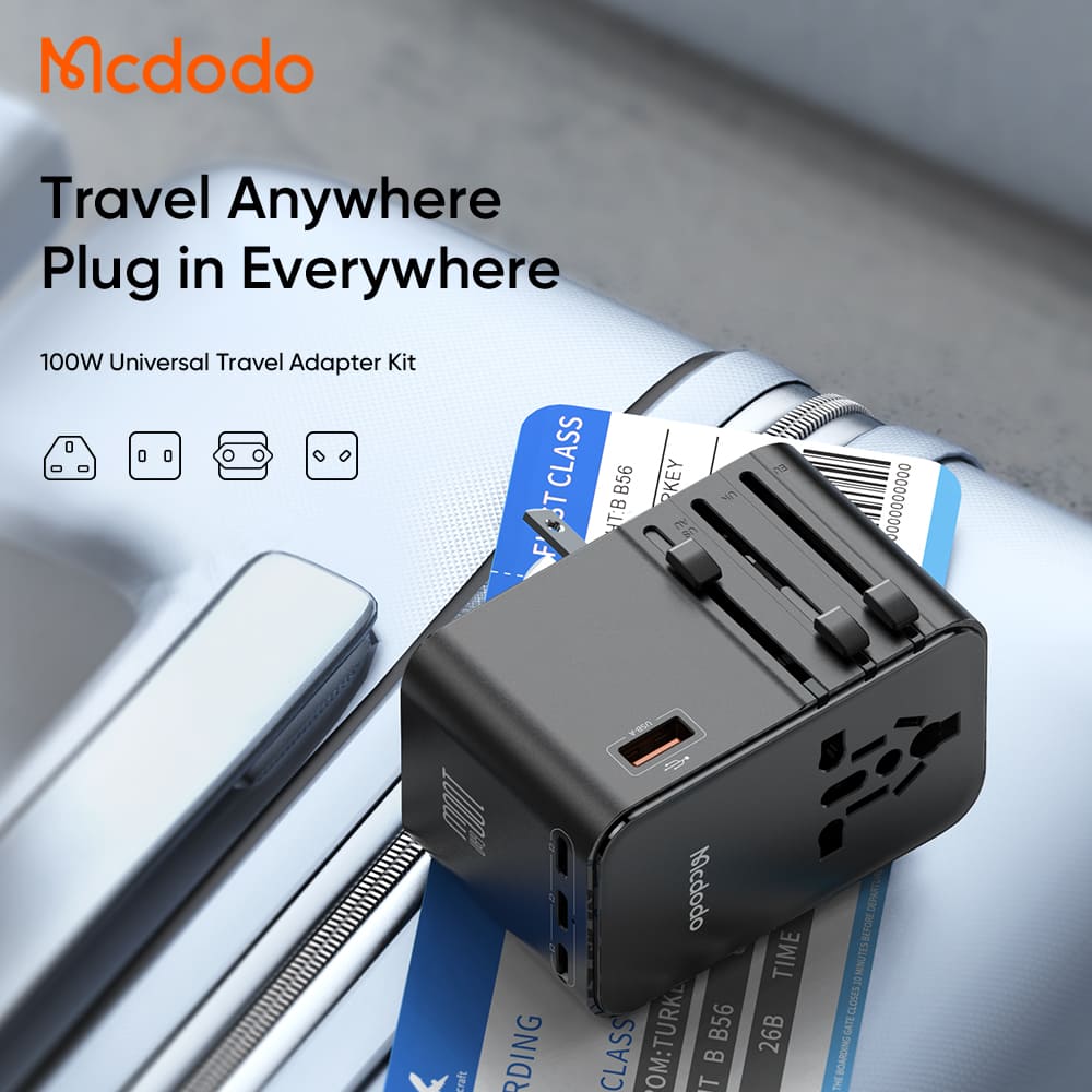 Cốc Sạc Kiêm Phích Cắm Chuyển Đổi Đa Năng Mcdodo GlobePower Universal Travel Adapter Kit