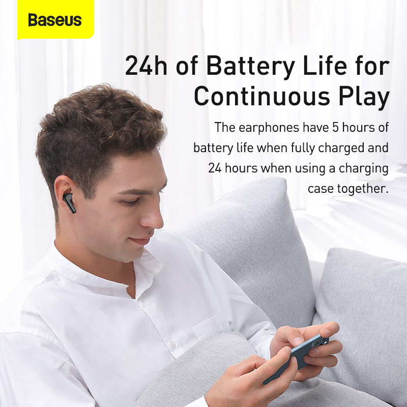 Tai Nghe Bluetooth Baseus S1 Chống Ồn Chủ Động | Âm Thanh Hi-Fi, Xuyên Âm, Kết Nối Ổn Định