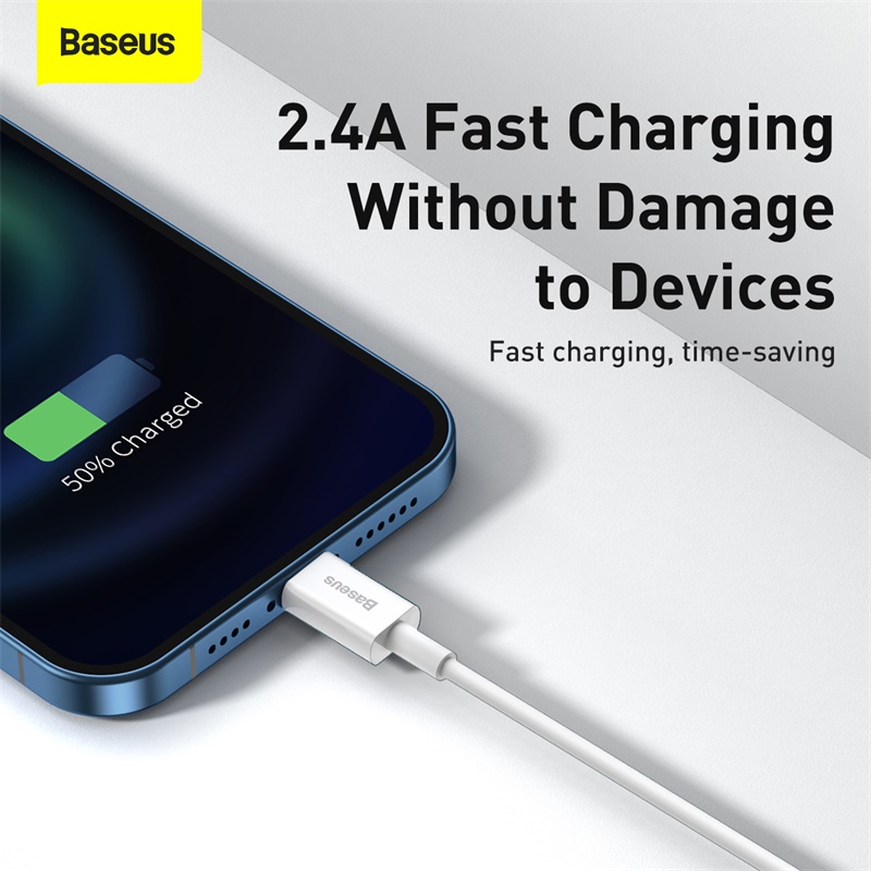 Cáp sạc lightning Baseus Superior Series Fast Charging Data Cable cho iPhone/ iPad (2.4A, 480Mbps, Fast charge, ABS/ TPE Cable)