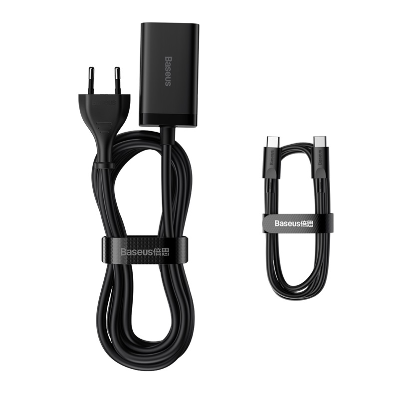 Bộ Sạc Nhanh Để Bàn Baseus GaN3 Pro 65W | 4 Cổng Type-C USB Nối Dài Sạc Laptop Điện Thoại