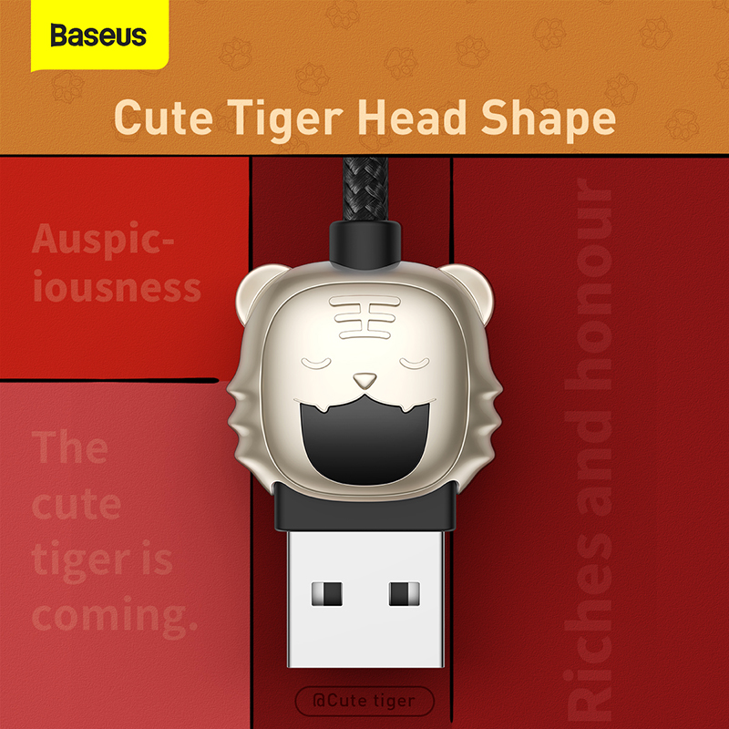 Cáp Sạc Nhanh Baseus Year of the Tiger USB to M+L+C 3.5A Siêu Bền | Sạc Cùng Lúc 3 Thiết Bị