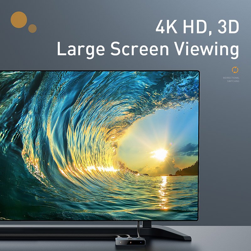 Bộ Chia HDMI 2 Chiều Baseus Matrix | 2 In 1 Out / 1 In 2 Out, Hỗ Trợ 4K/30Hz