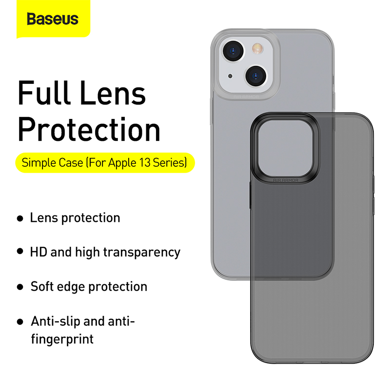 Ốp Lưng Baseus Simple Cho iP13 | Chống Sốc & Bảo Vệ Camera Air Armor