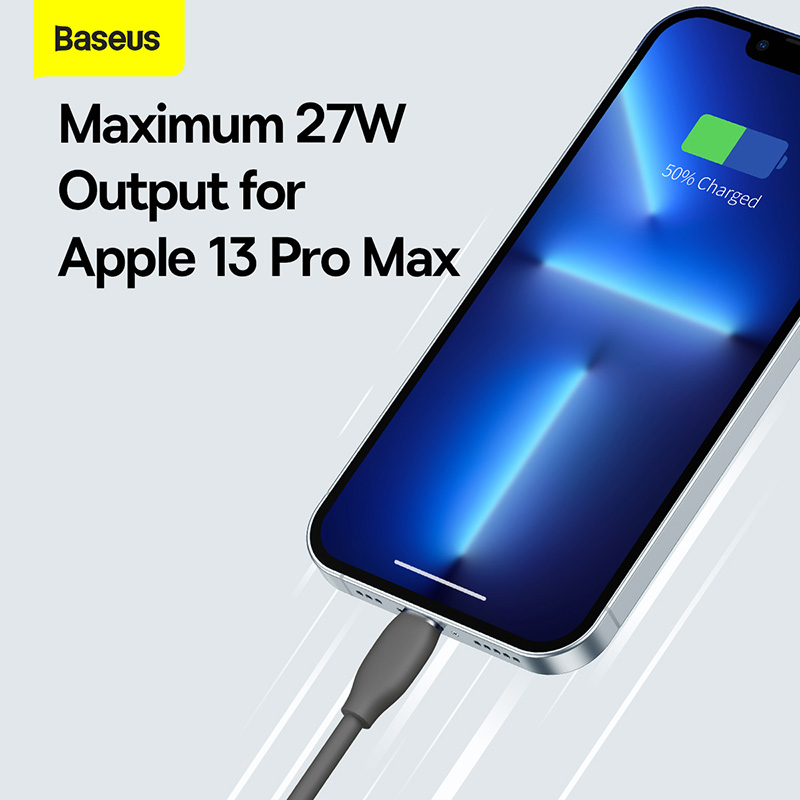 Cáp Sạc Baseus Jelly 20W Type-C to Ln | Mềm Mại Chống Rối, Sạc Nhanh An Toàn