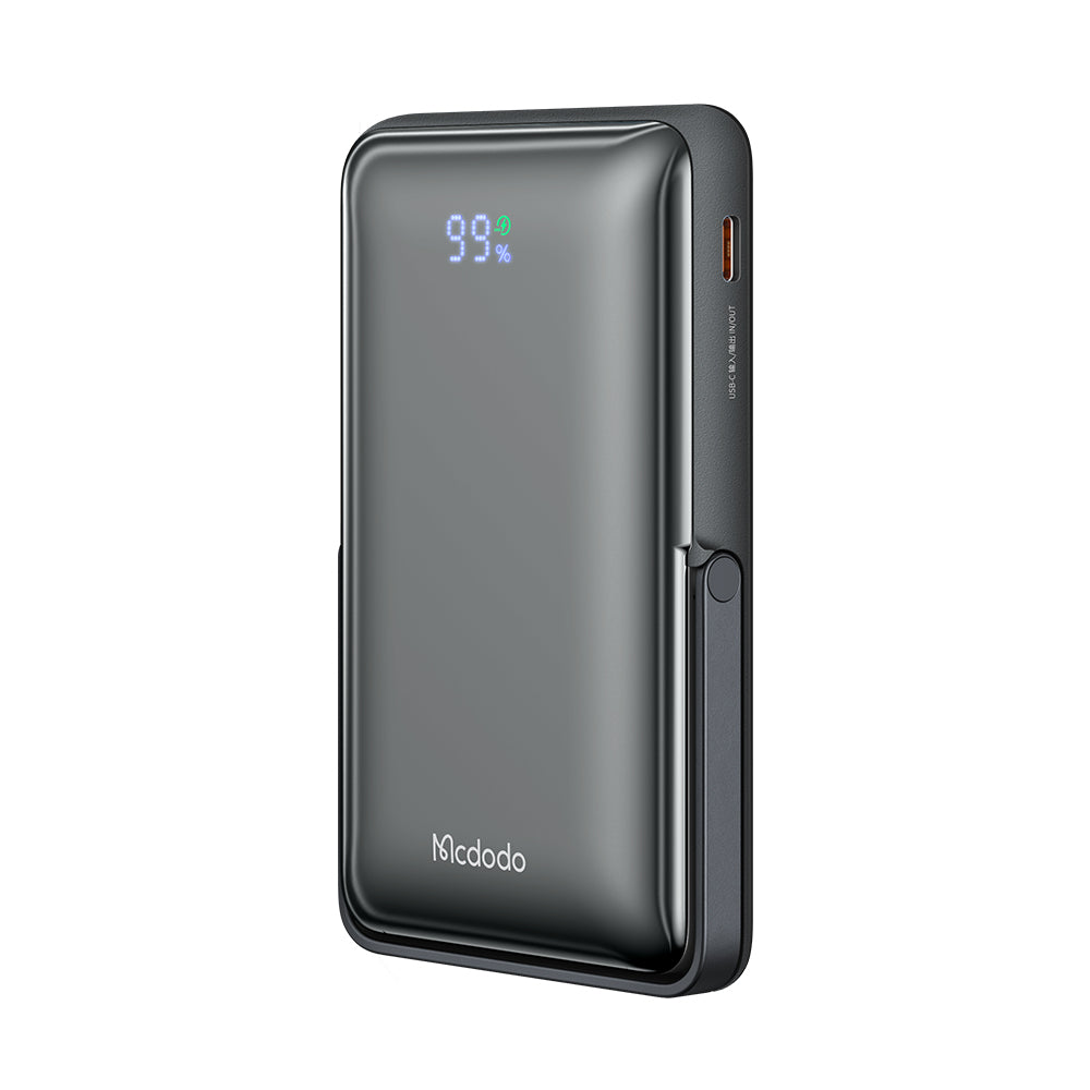Sạc Dự Phòng Không Dây Mcdodo Gopower Magnetic 10000mAh 20W | Hít Nam Châm, Có Chân Đế, Màn Hình LED