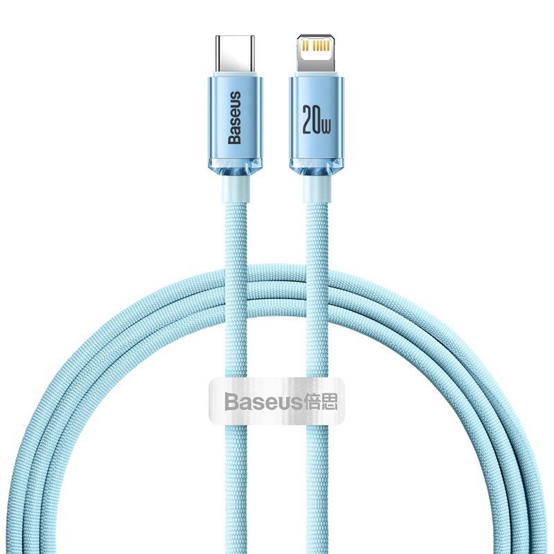 Cáp sạc nhanh, truyền dữ liệu tốc độ cao siêu bền Type C to Lightning Baseus Crystal Shine Series Fast Charging Data Cable