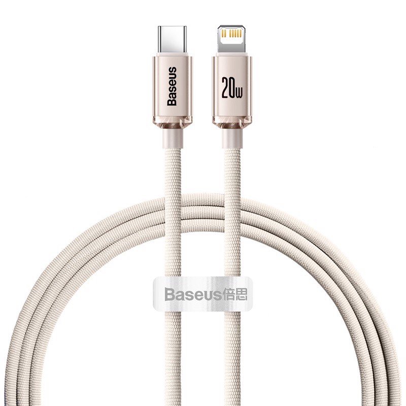 Cáp sạc nhanh, truyền dữ liệu tốc độ cao siêu bền Type C to Lightning Baseus Crystal Shine Series Fast Charging Data Cable