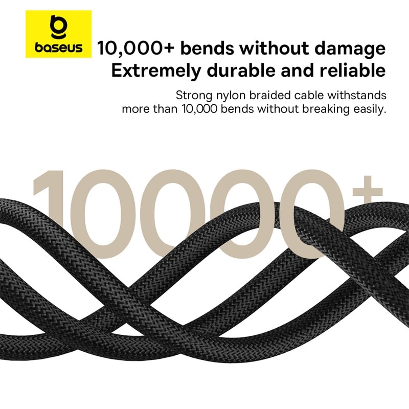 Cáp Sạc Baseus Dura Series USB to Ln 2.4A | Dây Dù Gia Cố Chắc Chắn, Chống Gãy Gập