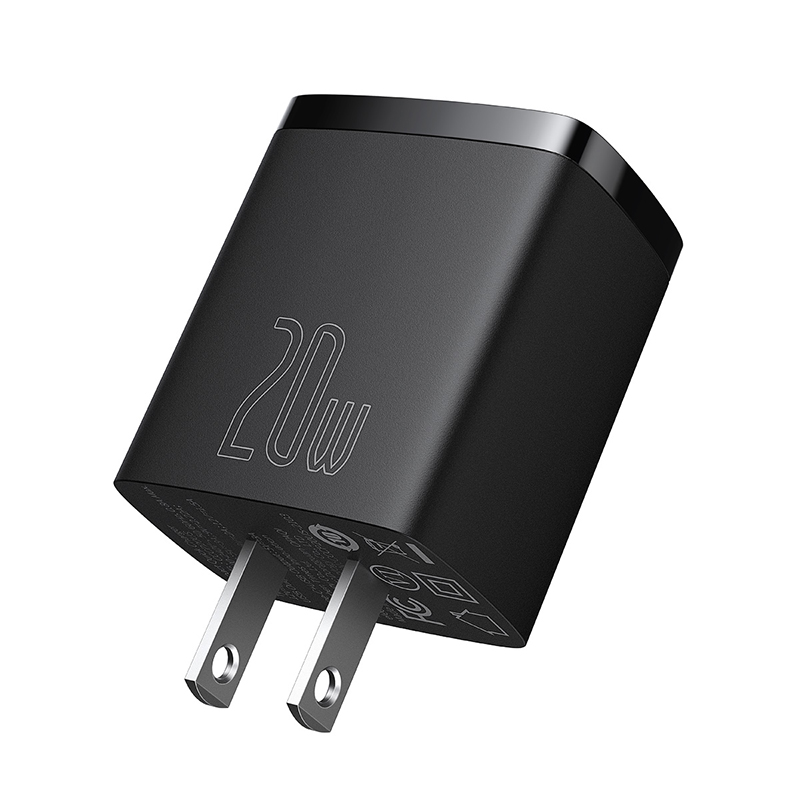 Cốc Sạc Nhanh Baseus Compact 20W | 2 Cổng USB & Type-C, Sạc Cùng Lúc 2 Thiết Bị