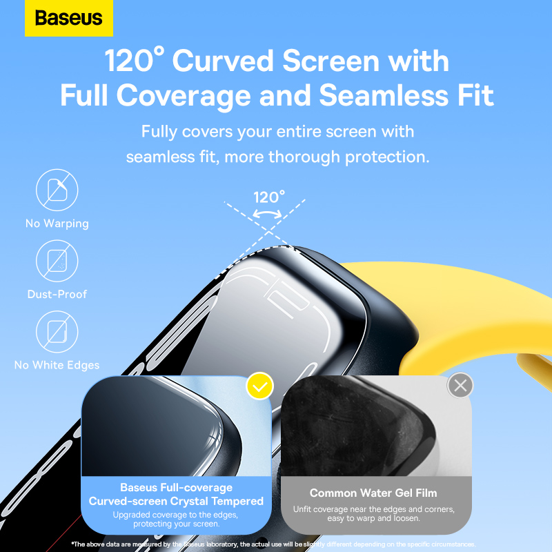 Dán Màn Hình Baseus 8K Cho AppleWatch (Đủ Kích Cỡ) | Cường Lực Dẻo Full Màn, Chống Vân Tay