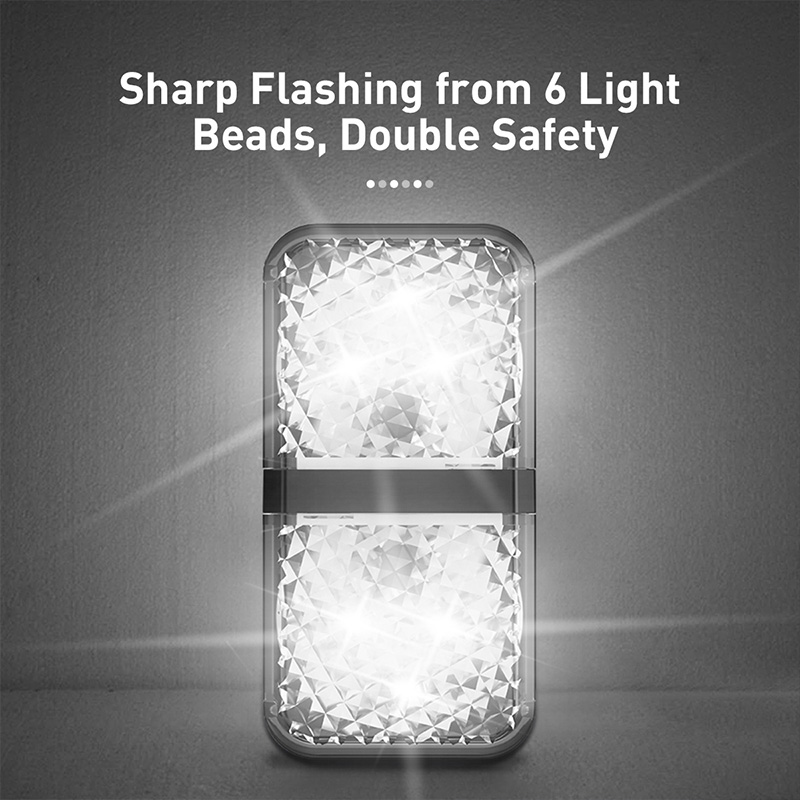 Bộ 2 Đèn Led Gắn Cửa Xe Baseus Door Open | Nam Châm Không Dây, Chống Nước Mưa, Cảm Biến Tự Động