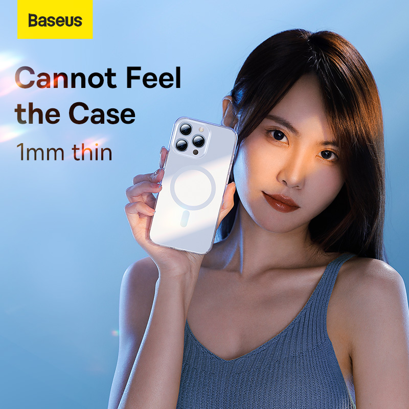 Ốp Lưng Baseus Trong Suốt cho iP11 | Hỗ Trợ Sạc Nam Châm, Chống Ố Vàng & Tặng Cường Lực