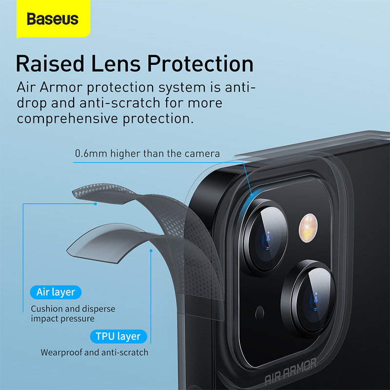 Ốp Lưng Baseus Simple Cho iP13 | Chống Sốc & Bảo Vệ Camera Air Armor