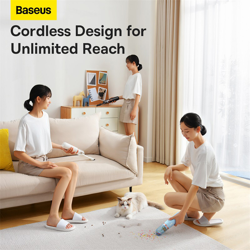 Máy Hút Bụi Cầm Tay Baseus A2 Pro 6000Pa | Nhỏ Gọn Cho Ô Tô & Nhà Cửa, Pin Bền Bỉ