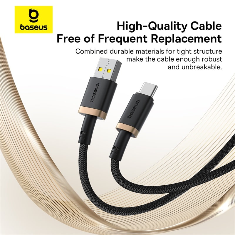 Cáp Sạc Nhanh Baseus Dura Series 60W USB to Type-C | Siêu Bền Bỉ, Chống Đứt Gãy