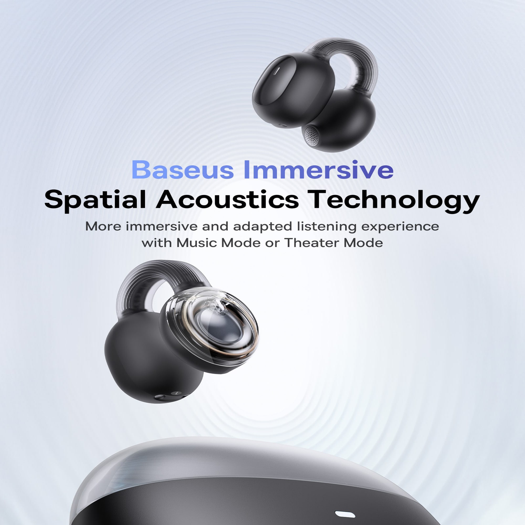 Tai Nghe Bluetooth Baseus AirGo 1 | Kẹp Vành Tai Thể Thao, An Toàn Khi Di Chuyển